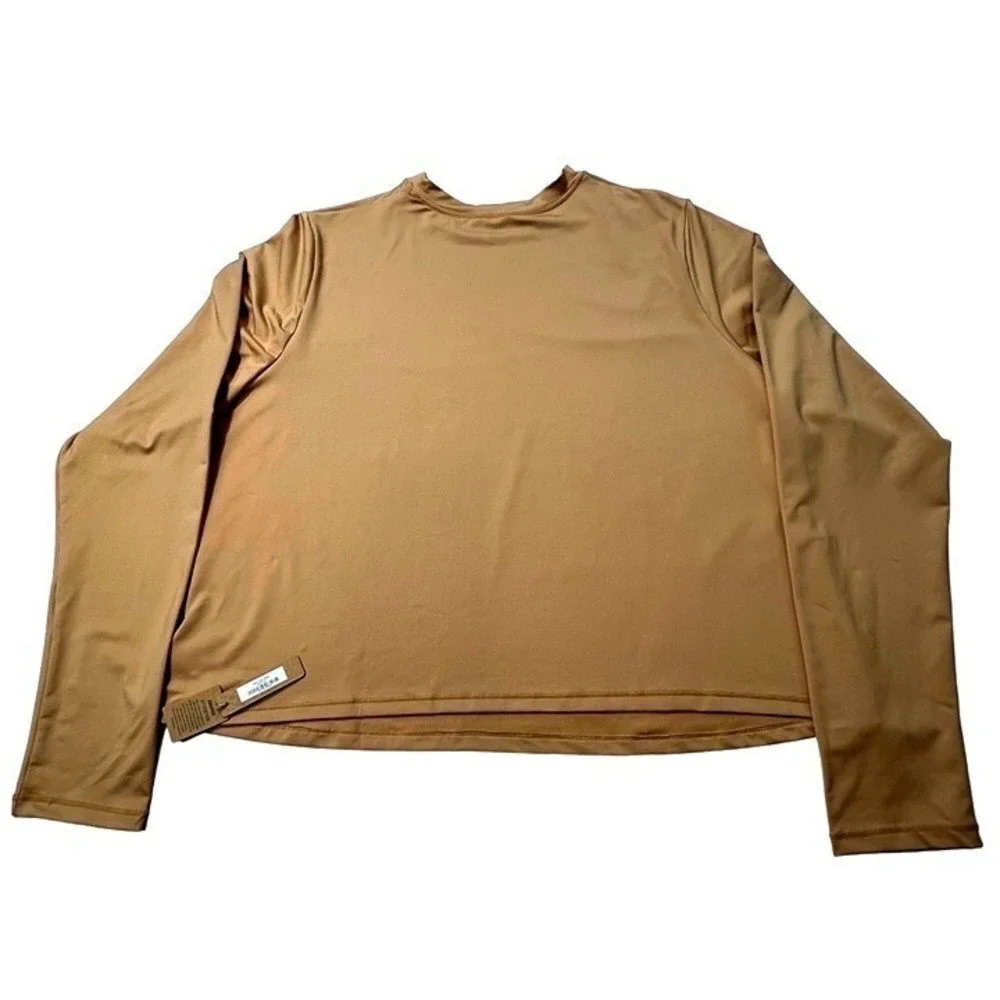 SKIMS Swim Long Sleeve Shirt Rash Guard‎ Ochre 3X